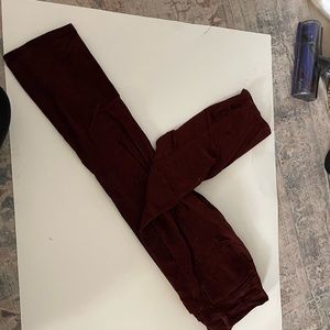 Straight leg, corduroy, red jeans